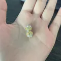 Golden magnetic stud earrings with sparkling rhinestones for non-pierced ears - 1 Pair (Small) / Gold