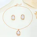 Elegant gold-tone jewelry set with irregular baroque pearls, includes necklace and earrings - Necklace + Earrings