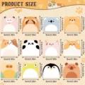 Tableau des tailles détaillé pour divers blocs-notes adhésifs en forme d'animaux - Collection d'Animaux Mignons / 1本装
