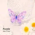 Cute purple acrylic butterfly clip for office stationery and decorative memo holding - Butterfly Clip-Purple / 1 Piece