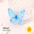 Cute blue butterfly shaped acrylic memo clip for stationery and notes measuring 4x3.5cm - Butterfly Clip-Blue / 1 Piece