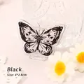 Clip a farfalla in acrilico nero per cancelleria creativa, misura 4x2,8cm variante - 蝴蝶夹子-黑色 / 1 Pezzo