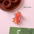 Clip in acrilico pesce rosso per appunti e decorazione cancelleria 3,1x4cm rossa - Clip Aquilone-Rosso / 1 Pezzo