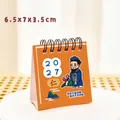 2027 orange mini desk calendar featuring a cartoon illustration and Chinese text - Studious (Confucius) / 6.5x7x3.5cm