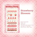 Cute strawberry cream cartoon sticky notes and index tabs for journaling and notes - 180 Sheets/Pack / Strawberry Cream