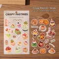 Cute dessert-themed food stickers for DIY scrapbooking, planners, and journal decoration - Warm Heart Snacks / 2 Sheets