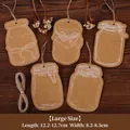 Large jar-shaped kraft paper tags for wish cards and rustic gift decoration hanging - Large (Pack of 50) / Kraft Color