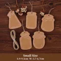 Small kraft paper bottle-shaped gift tags with jute twine for DIY message cards and crafts - Small (Pack of 50) / Kraft Color