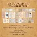 Juego de papel vintage para álbumes de recortes con partituras y textos antiguos - Adiós a Cambridge / 60 Tarjetas