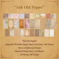 Paquete de papel para scrapbooking retro con múltiples texturas y tamaños DIY - Papel Viejo de Tinta / 60 Tarjetas