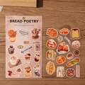 Vintage bakery themed decorative stickers for DIY scrapbooking, journals and planners. - Bread and Poetry / 2 Sheets