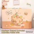 Cute cartoon capybara 12-layer expanding file folder for student school office storage - 12 Grids / Buddhist Capybara