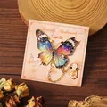 Decorative butterfly metal bookmark featuring a colorful starry galaxy wing pattern - 1 Piece / Twilight Stars