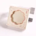 Elegant beige gift box with floral cutout and traditional patterns for metal bookmarks - Prosperous Window Gift Box / 1 Piece