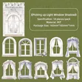 Set di adesivi PET per finestre vintage per decorazioni di scrapbooking e DIY art - Ombra Della Finestra Luce Del Tempo / 10 pezzi
