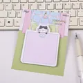 Cute cat 30pcs purple grid sticky notes for office school journaling and note-taking - 1本装 / Meal Style