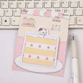 Adorable cake-shaped sticky notes featuring a cat chef design, 30 sheets per pack - 1本装 / Baking Style