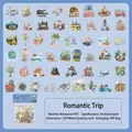 50 wasserfeste PET-Reiseaufkleber für DIY-Scrapbooking und Bastelarbeiten - Romantische Reise / 50 Blatt