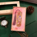 Elegant metal butterfly bookmark with rose engraving and purple tassel in gift box - Gift Box / Rose Star Night