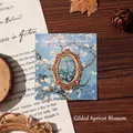 Exquisite vintage gilded metal bookmark with Van Gogh's Almond Blossoms oil painting - Gilded Almond Blossom
