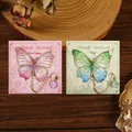 Exquisite butterfly metal bookmarks with colorful enamel wings and gem pendants - Glaze Dream & Eternal Dream Set (W878)