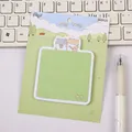 Cute cat themed sticky notes with green Day Trip landscape design for students and office. - Trip Style