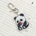 Cute cartoon panda acrylic keychain charm, lovely bag pendant and key decoration - Cute Panda (W102) / Panda Colorway