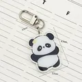 Cute cartoon panda acrylic keychain charm for schoolbags decoration and birthday gifts - Flower Panda (W102) / Panda Colorway