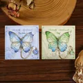Exquisite butterfly metal bookmarks in blue and green with delicate chain charms - Moon Shadow & Eternal Dream Set (W878)