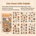 Cute Capybara PET stickers for journaling and DIY crafts, set of 6 sheets. - 6 Pieces/Pack / Cute Sweet Piggy