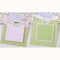 Decorative cute cartoon cat sticky note memo pads featuring morning meal and day trip designs - Meal + Trip Style