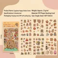 Variant set of 6 sheets of cute cartoon Capybara PET stickers for DIY hand accounts - 6 Pieces/Pack / Lucky Wealth Piggy