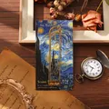 Vintage metal bookmark with Van Gogh Starry Night hollow design on art card - Starry Night Dream