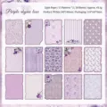 Papel decorativo vintage de flores púrpuras para álbumes de recortes DIY - Romance Púrpura / 30 Piezas/Paquete