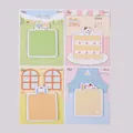 Cute cartoon cat sticky notes memo pads with 30 sheets for students and office use - Learning + Baking + Trip + Leisure