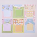 Assortment of cute cat-themed sticky note pads with various colorful illustrations - Full Daily Cat Set