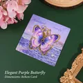 Exquisite purple butterfly metal bookmark with decorative base card for stationery gifts. - Purple Butterfly Dance / 1 Piece