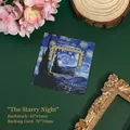 Vintage metal bookmark with Starry Night oil painting design on backing card - Starry Night A