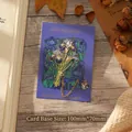 Exquisite iris flower metal bookmark featuring gold chain and deep purple enamel finish - Iris / 1 Piece