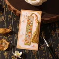 Elegant traditional Chinese metal bookmark featuring hollowed orange design and gold tassel - As You Wish / Single Bookmark (Without Box)