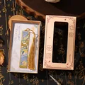 Exquisite hollow metal bookmark with golden tassel in an ancient style gift box - Promising Future / Bookmark With Gift Box