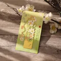 Elegant gold-plated metal bookmark with narcissus floral and butterfly design - Spirit of the Waves