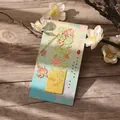 Elegant gold-plated metal lotus bookmark with koi fish design and decorative card - Lotus & Koi Style
