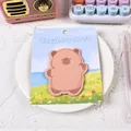 Cute capybara shaped sticky notes for office and student supplies cartoon memo pads - Capybara Coast (W862) / 30 Sheets