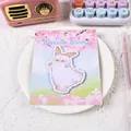 Cute cartoon blossom bunny shaped sticky notes for office and school, 30 sheets per pack - Blossom Bunny (W862) / 30 Sheets