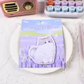 Cute cat-shaped sticky notes lavender kitten design cartoon memo pads 30 sheets for school - Lavender Kitten (W862) / 30 Sheets