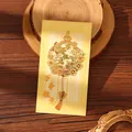 Elegant hollow metal bookmark featuring floral motifs and a butterfly tassel charm - Everything Goes Well (W891)