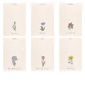Juego de 6 tarjetas de felicitación florales con sobres y pegatinas para regalos - Serie de Tulipanes / 6 piezas