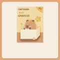 Süße Cartoon-Haftnotizen mit Capybara- und Käse-Motiv, 30 Blatt, Größe 130x95mm - 30 Blatt/Block / Wasserschwein Käse