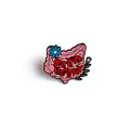 Creative intestine organ enamel pin with flowers and Keep Healthy text for medical students - Intestines Style 01